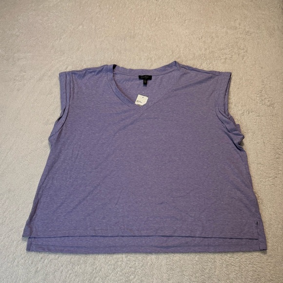 Jessica Simpson Women's V-Neck Soft Jersey Knit Top Size 2X Sweet Lavender New - Picture 1 of 10